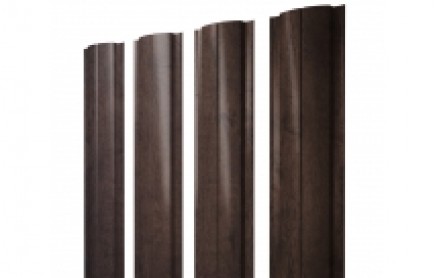 Штакетник Slim, Полукруглый 100 мм, print elite, прямой рез, Antique Wood