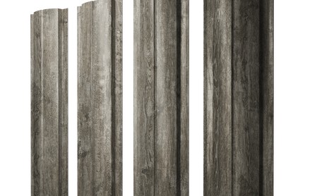 Штакетник Slim, Полукруглый 100 мм, print elite, прямой рез, Nordic Wood