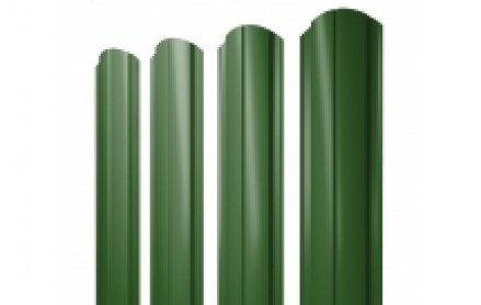 Штакетник Slim, Полукруглый 100 мм, полиэстер, фигурный рез, RAL 6002 Лиственно-зеленый