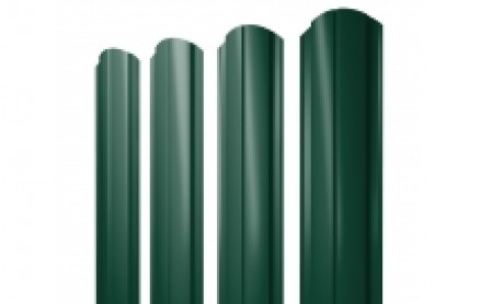 Штакетник Slim, Полукруглый 100 мм, полиэстер, фигурный рез, RAL 6005 Зеленый мох