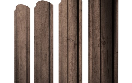 Штакетник Slim, Полукруглый 100 мм, print premium, фигурный рез, Almond Wood Fresh