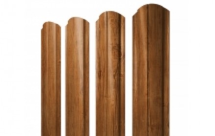 Штакетник Slim, Полукруглый 100 мм, print premium, фигурный рез, Golden Wood Fresh