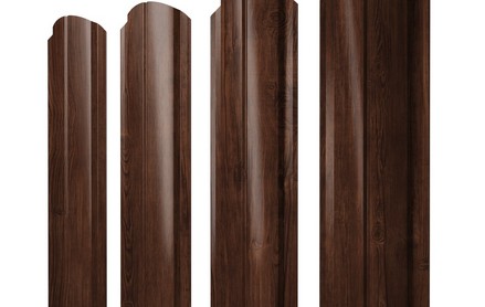 Штакетник Slim, Полукруглый 100 мм, print premium, фигурный рез, Cherry Wood Fresh