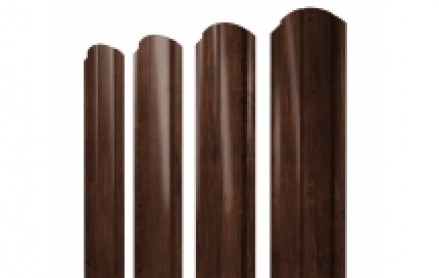 Штакетник Slim, Полукруглый 100 мм, print elite, фигурный рез, Cherry Wood