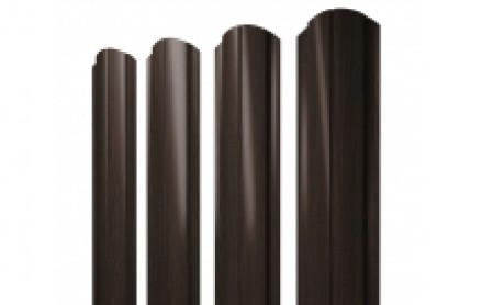 Штакетник Slim, Полукруглый 100 мм, print elite, фигурный рез, Coffee Wood К