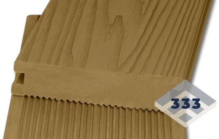 Террасная доска Рос FORTE MAX полнотелая с пазом 4000х160х22 мм., 3D Тиснение Песочный