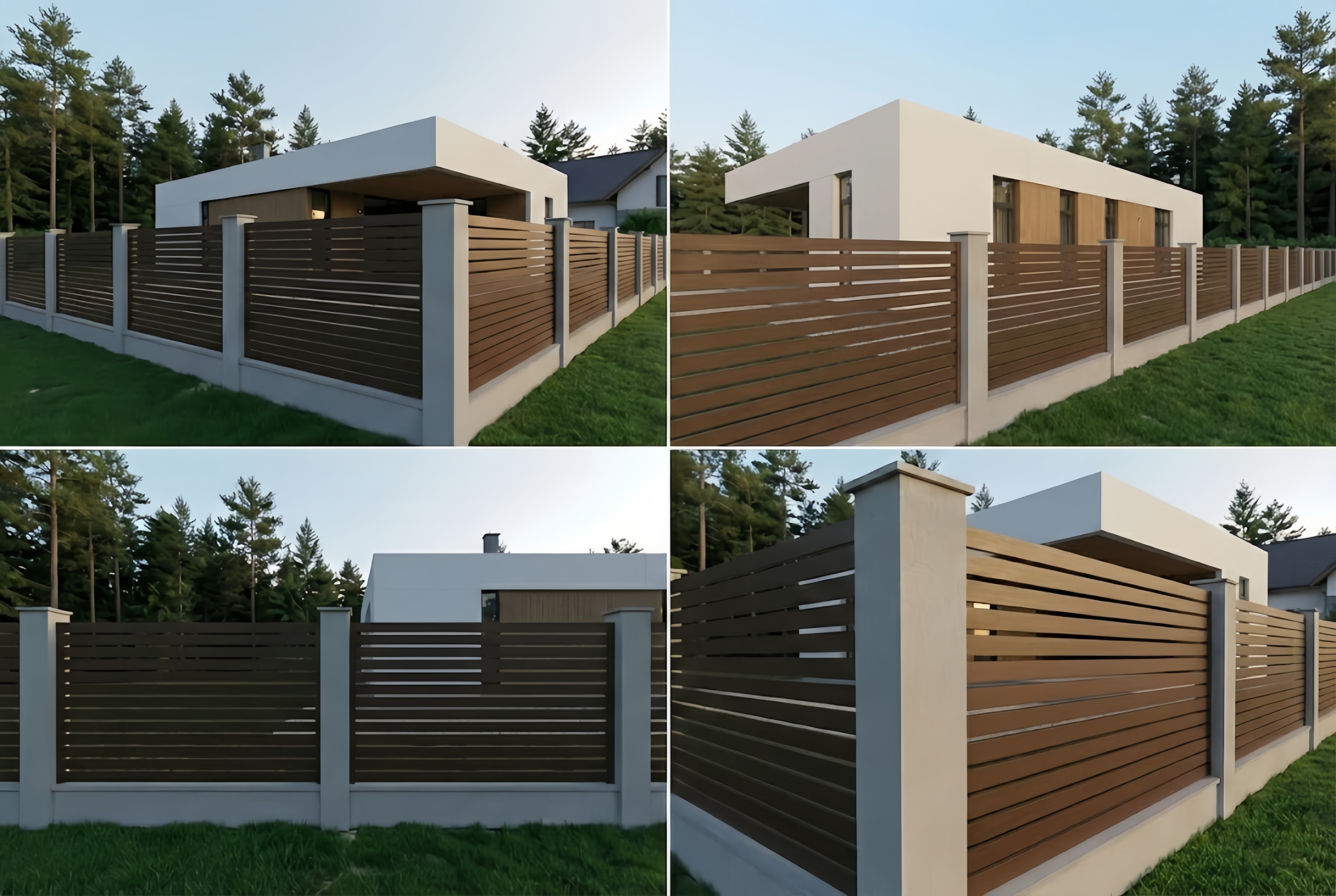 Забор Rancho RAL 8017, п.Рощинский