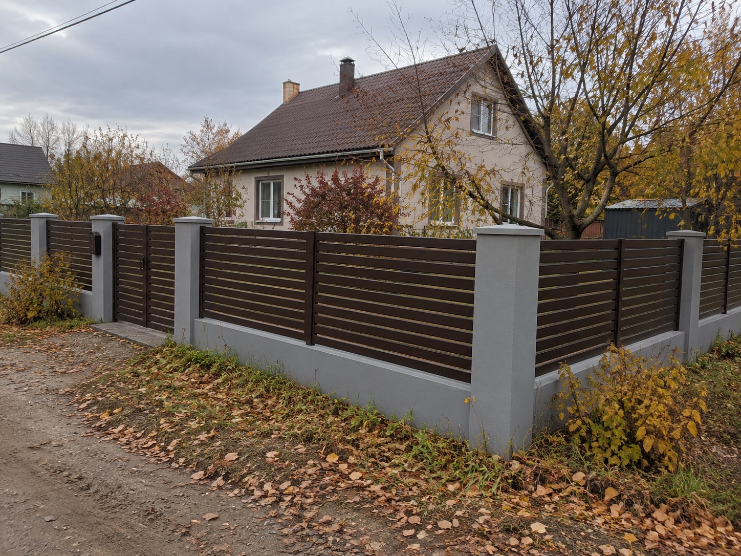 Забор Rancho RAL 8017, КП Юбилейный